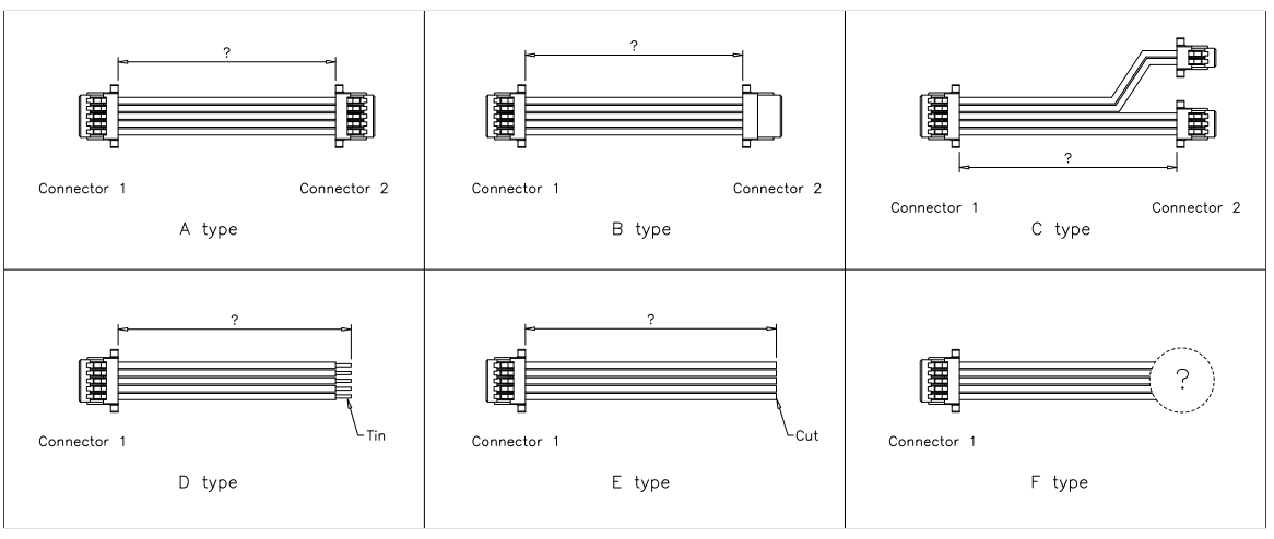 JST SH Connector cable assemblies