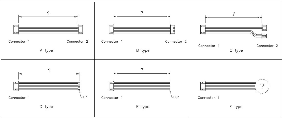 JST XH Connector cable assemblies